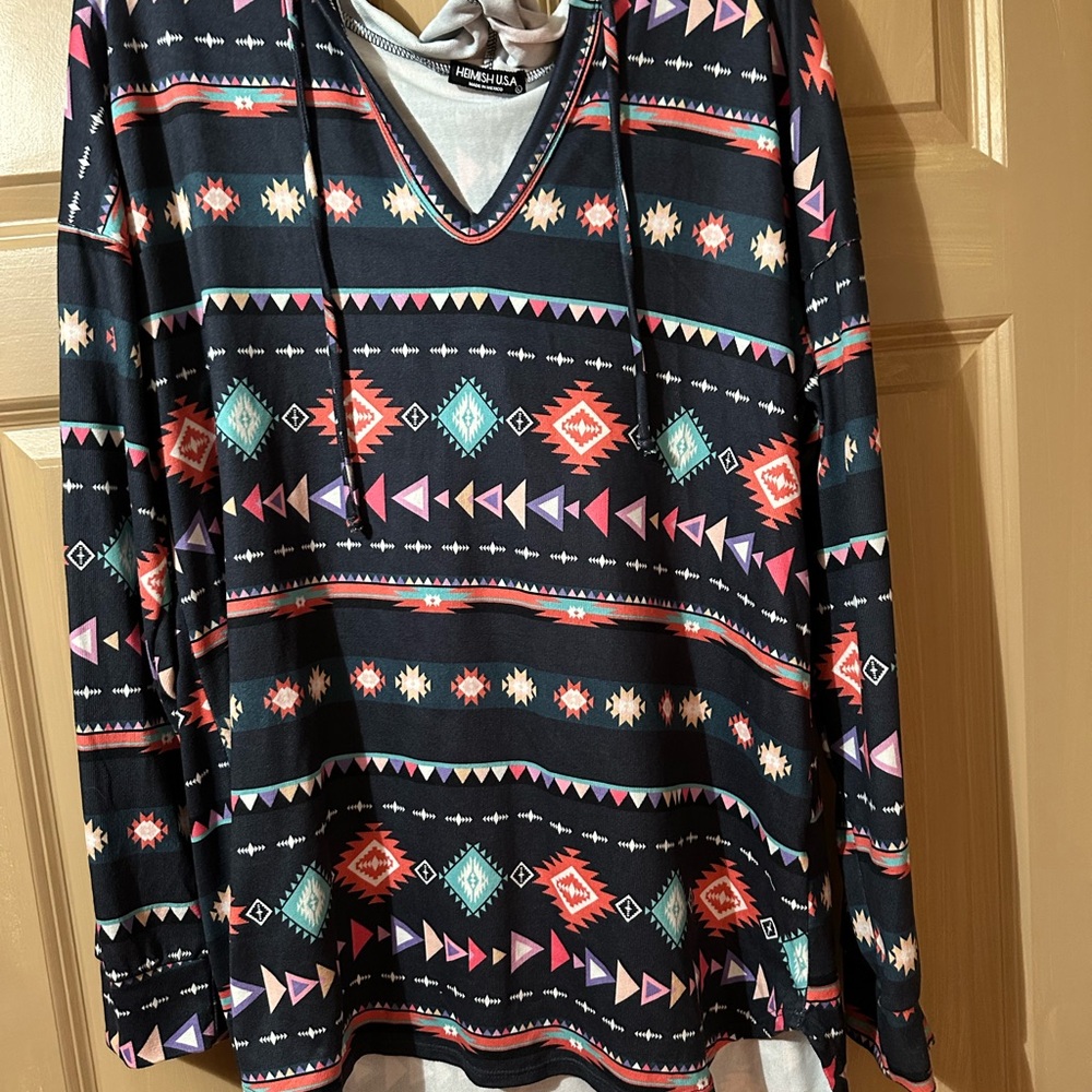 Colorful Geometric Pattern Hoodie